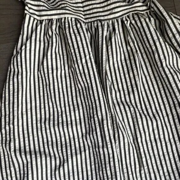 Striped Black & White Maxi Dress - Picture 4 of 5